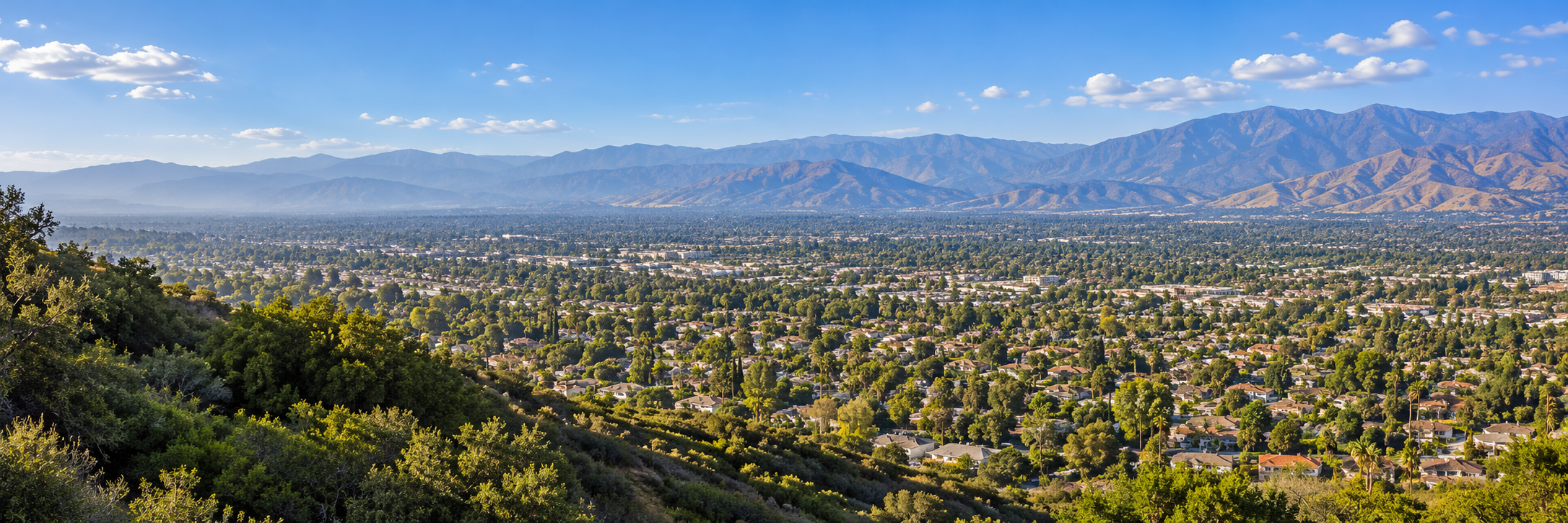 AI-generated landscape inspired by the San Fernando Valley